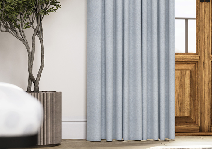 San Remo (Blackout), Columbia Blue - Made to Measure Curtains - Image 5